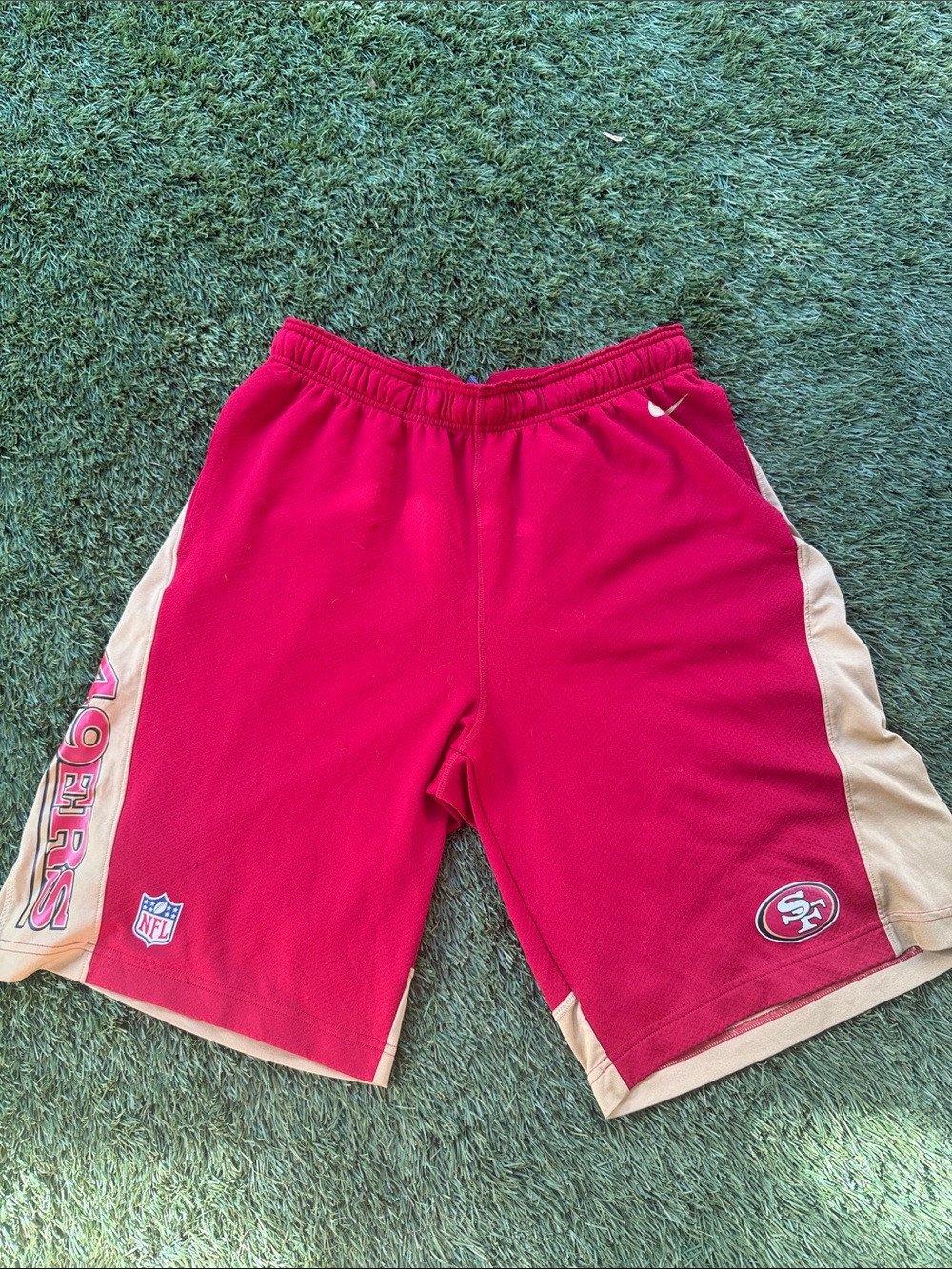 49ers- Men's Nike Shorts in Red and gold